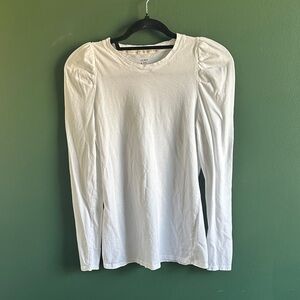 Crown & Ivy Classic White Long Sleeve Top